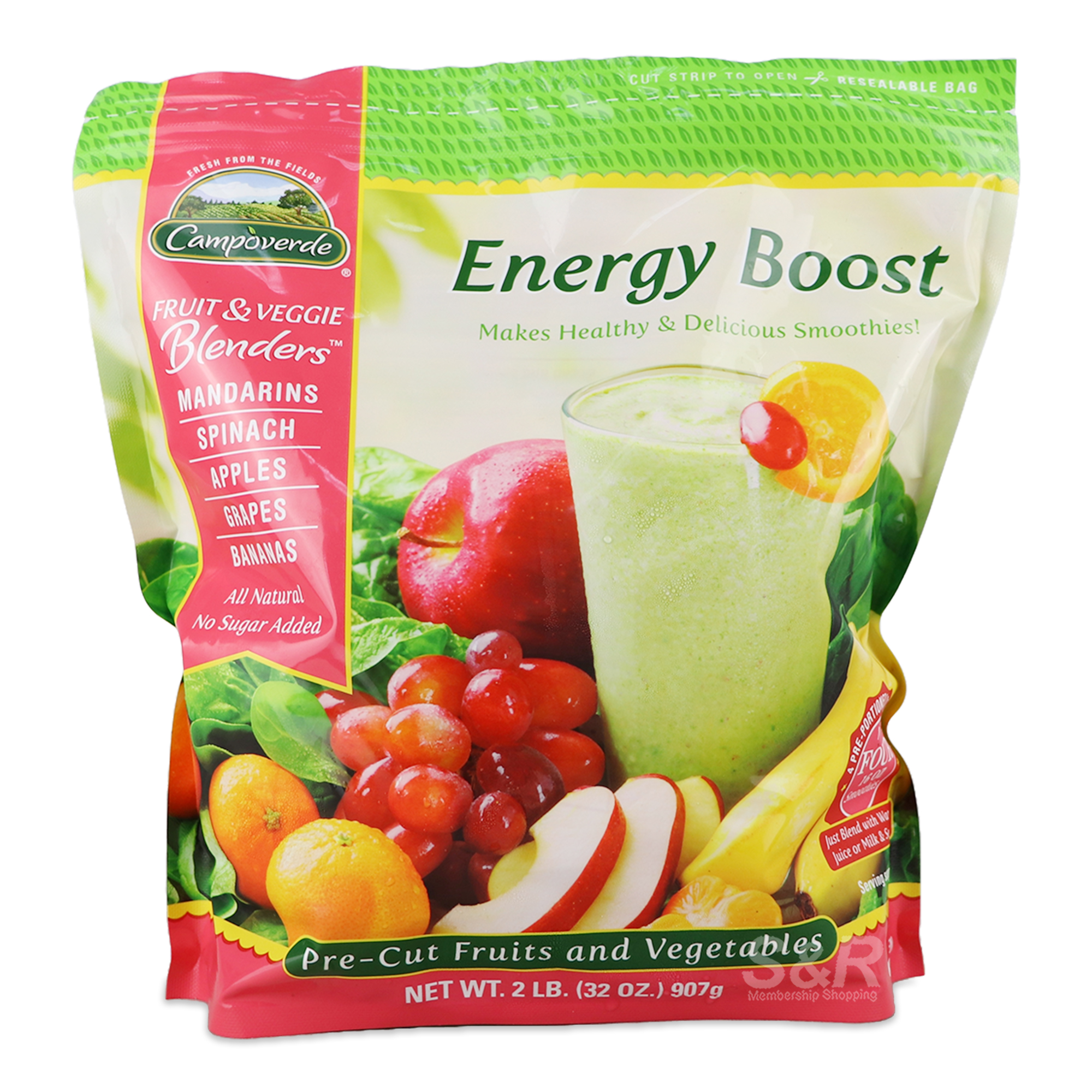 Campoverde Pre-Cut Fruits and Vegetables Energy Boost 907g
